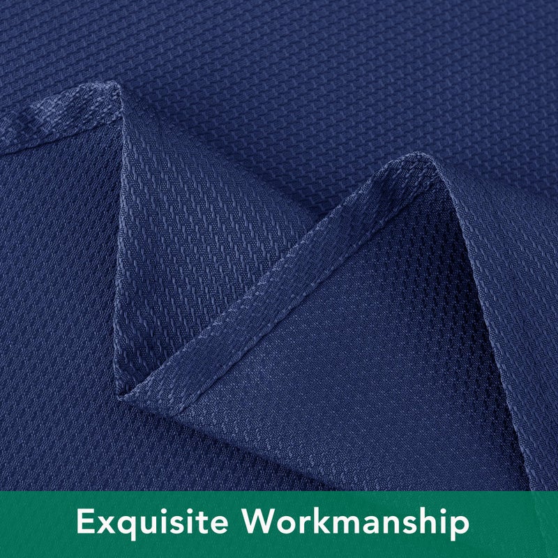 Biscaynebay Textured Fabric Round Tablecloths 70", Navy Water Resistant Table Cloth Circle Folding Table Covers for Dining, Kitchen, Wedding, Parties etc Machine Washable - Image 5